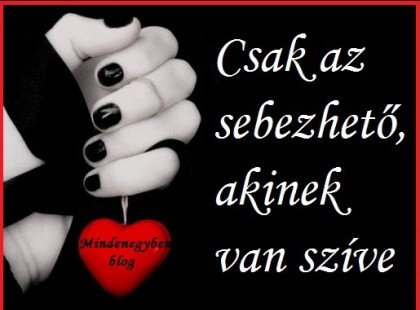 Csak az sebezhető, akinek van szíve