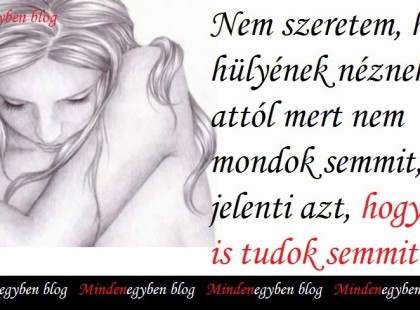 Nem szeretem, ha hülyének néznek...