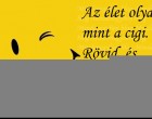 Az élet olyan, mint a cigi. Rövid, és rengetegszer megszívod!