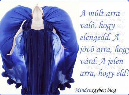 A múlt arra való, hogy elengedd. A jövő arra, hogy várd. A jelen arra, hogy éld!