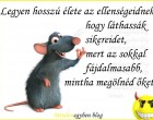 Legyen hosszú élete az ellenségeidnek, hogy láthassák sikereidet, mert az sokkal fájdalmasabb, mintha megölnéd őket!