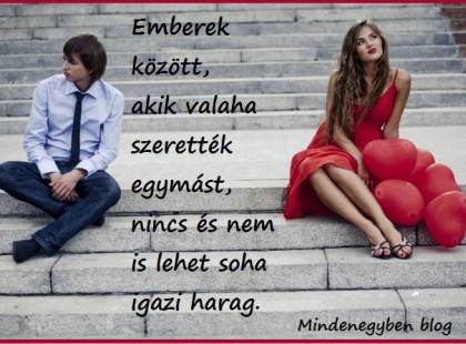 Emberek között, akik valaha igazán szerették egymást, nincs és nem is lehet soha igazi harag.