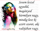 Sosem leszel egyedül, magányod bármilyen nagy, mindig lesz ki azért szeret, aki valójában vagy.