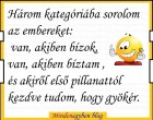 Három kategóriába sorolom az embereket.....
