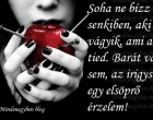 Soha ne bízz senkiben, aki arra vágyik, ami a tied....