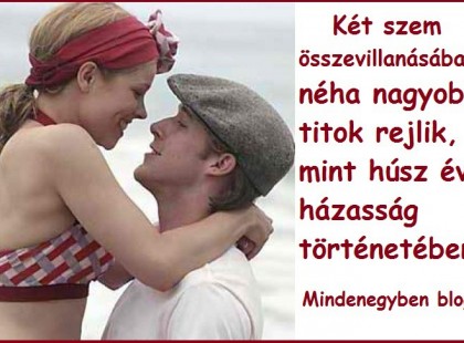 Két szem összevillanásában néha nagyobb titok rejlik, mint húsz év házasság történetében.