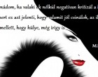 Imádom, ha valaki ok nélkül negatívan kritizál a hátam mögött, mert ez azt jelenti, hogy valamit jól csinálok, az illető pedig amellett, hogy hülye, még irigy is!