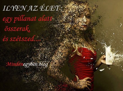 ILYEN AZ ÉLET egy pillanat alatt összerak, és szétszed