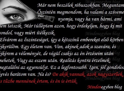 Már nem beszélek rébuszokban....