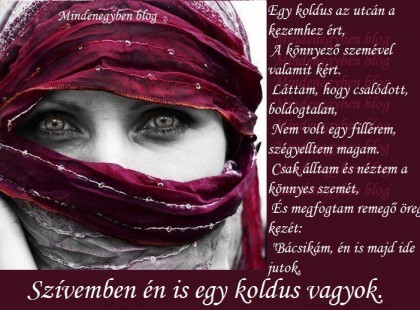 Egy koldus az utcán a kezemhez ért....