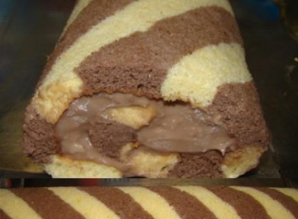 NUTELLÁS ZEBRA TEKERCS RECEPT