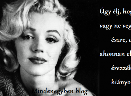 Úgy élj, hogy ahol vagy ne vegyenek észre, de ahonnan elmentél érezzék hiányodat