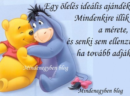 Egy ölelés ideális ajándék! Mindenkire illik a mérete.....