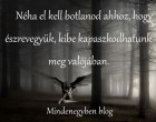 Néha el kell botlanod ahhoz, hogy észrevegyük, kibe kapaszkodhatunk meg valójában.