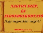 Gondolkozz el rajta, mikor azt hiszed, csak Téged bánt az Élet...
