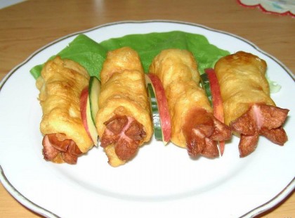 Virslis lángos recept