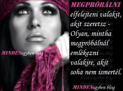 Megpróbálni elfelejteni valakit, akit szeretsz - Olyan, mintha megpróbálnál emlékezni valakire, akit soha nem ismertél.