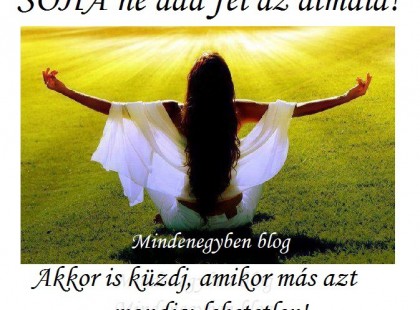 SOHA ne add fel az álmaid! Akkor is küzdj, amikor más azt mondja: lehetetlen!