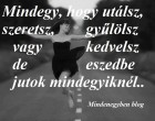 Mindegy, hogy utálsz, szeretsz, gyűlölsz vagy kedvelsz de eszedbe jutok mindegyiknél..