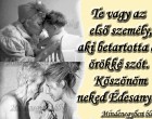 Te vagy az első személy, aki betartotta az örökké szót. Köszönöm neked Édesanya.