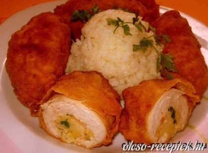 Göngyölt csirkemell recept