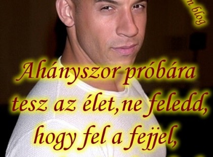 Ahányszor próbára tesz az élet,ne feledd,hogy fel a fejjel,mosolyogj,és kezdj el lépegetni tovább