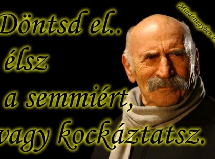 Döntsd el.. élsz a semmiért, vagy kockáztatsz.