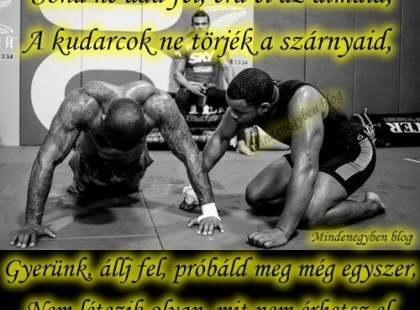 Soha ne add fel, érd el az álmaid, A kudarcok ne törjék a szárnyaid, Gyerünk állj fel próbáld meg még egyszer, Nem létezik olyan, mit nem érhetsz el.‎