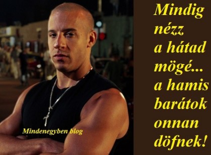 Mindig nézz a hátad mögé...a hamis barátok onnan döfnek!