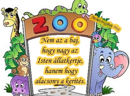 Nem az a baj, hogy nagy az Isten állatkertje, hanem hogy alacsony a kerítés.