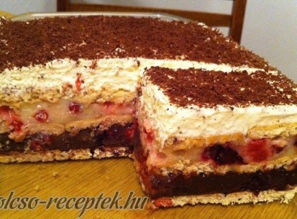 Gyümölcsös kekszes recept