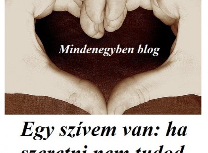 Egy szívem van: ha szeretni nem tudod, ne bántsd!