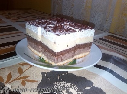 Habos csokis-vaníliakrémes kocka recept