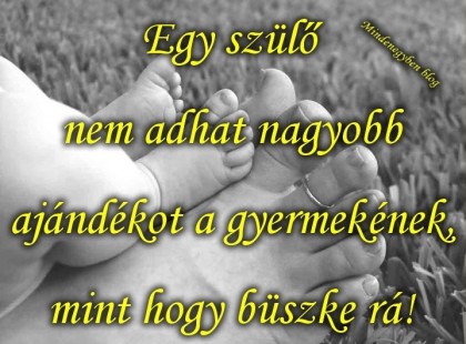 Egy szülő nem adhat nagyobb ajándékot a gyermekének, mint hogy büszke rá!