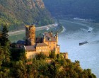 Burg Katz Above St. Goarshausen and the Rhine River, Germany
