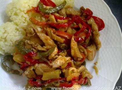 Csirkemell csíkok kínai módra recept