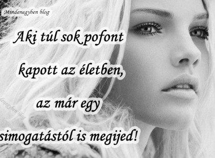 Aki túl sok pofont kapott az életben,az már egy simogatástól is megijed!