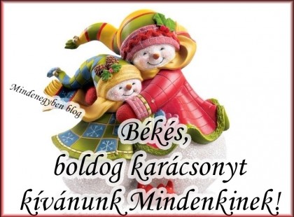 Békés, boldog karácsonyt kívánunk Mindenkinek!