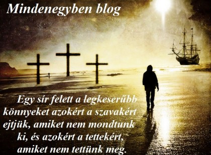 Egy sír felett a legkeserűbb könnyeket azokért a szavakért ejtjük, amiket nem mondtunk ki, és azokért a tettekért, amiket nem tettünk meg.