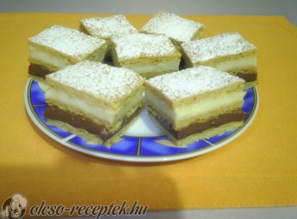 HÓKOCKA KÉTFÉLE KRÉMMEL RECEPT