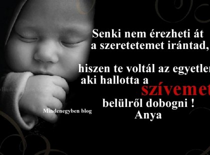 Senki nem érezheti át a szeretetemet irántad....