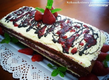 KÓKUSZKRÉMES PISKÓTATORTA RECEPT