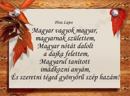 Magyar nótát dalolt a dajka felettem.....