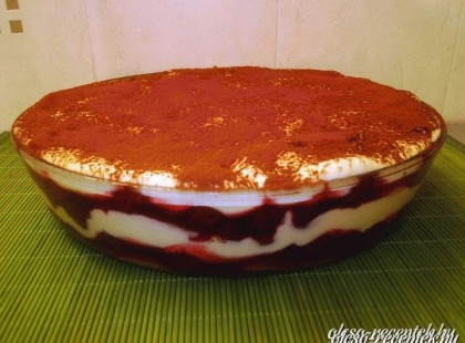 Meggyes tiramisu