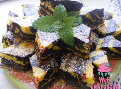 Csokis-citromos zebra szelet