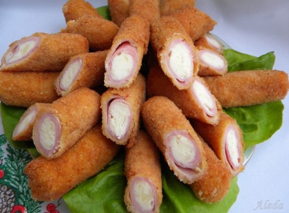 Sajtos krémmel töltött sonka