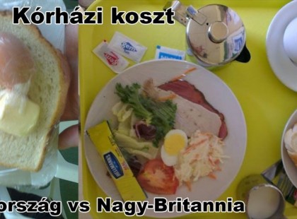 Egy átlagos vacsora egy magyar és egy angol kórházban. Lehangoló a különbség...