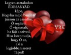 Legyen az asztalodon édesanyád képe, hogyha majd bánat ér jusson az eszedbe, Ő segített, Ő vigasztalt, ha fájt a szíved. Hisz Isten tudja, hogy ő az, aki a legjobban szeret téged!