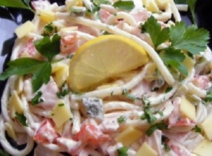 Sonkás makarónis saláta recept