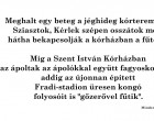 Meghalt egy beteg a jéghideg kórteremben! míg a Szent István Kórházban az ápoltak az ápolókkal együtt fagyoskodnak, addig az újonnan épített Fradi-stadion üresen kongó folyosóit is 